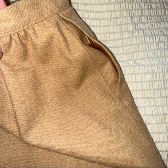 Vintage Pendleton Tan Wool Midi Skirt 2/4 - Picture 7 of 8